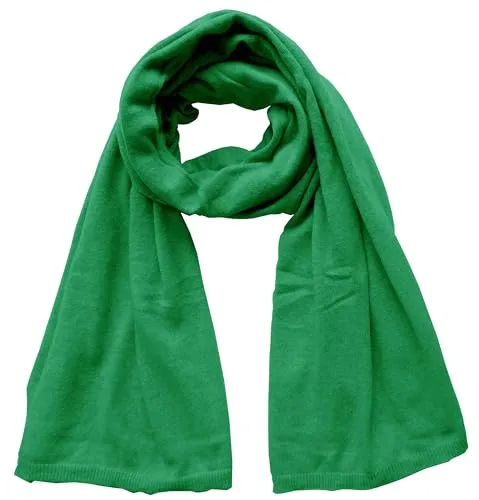Mississhop 381 Feinstrick Kaschmir-Gemisch Beanie Mütze Slouch/XXL Schal/Handschuhe Grün Einheitsgroesse Schal
