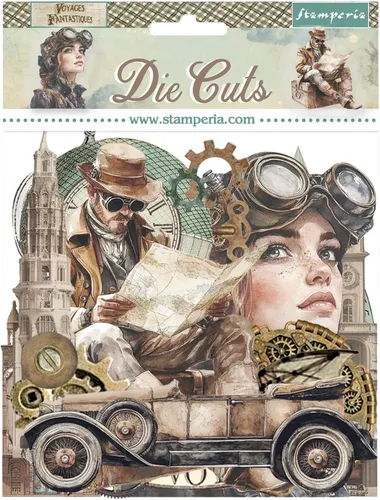 Stamperia Stanzmotive Voyages Fantastiques Bastelzubehör 10x15 cm Scrapbooking
