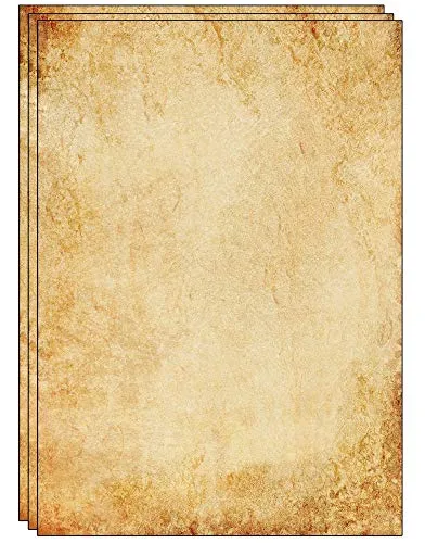 Recycling Blatt altmodisches Briefpapier/Vintage Design Papier DIN A4 Recycling. Ideal für Vintage-Einladungen und Briefe (100) 100