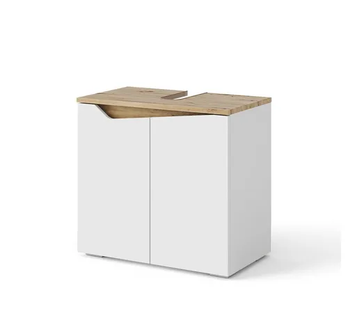 Vicco Waschbeckenunterschrank Marelle, Weiß/Artisan-Eiche in weiß von Vicco