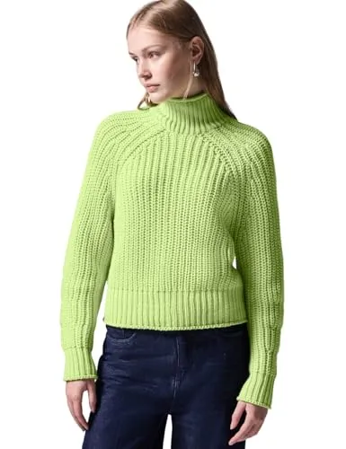 Street One Studio Damen Strickpullover - Pullover für Damen, stylischer Turtleneck mit langem Arm und trendigem Strickmuster aus angenehm weichem Baumwollmix