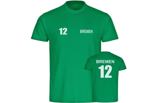 multifanshop T-Shirt Kinder Bremen - Trikot 12 - Boy Girl