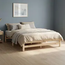 Homestyle4u Holzbett Jugendbett Palettenbett 140x200 mit Matratze - Robustes Palettenbett 140x200 cm, inklusive Lattenrost und Komfortschaummatratze. Perfekt für kleine Räume und moderne Einrichtungsstile.