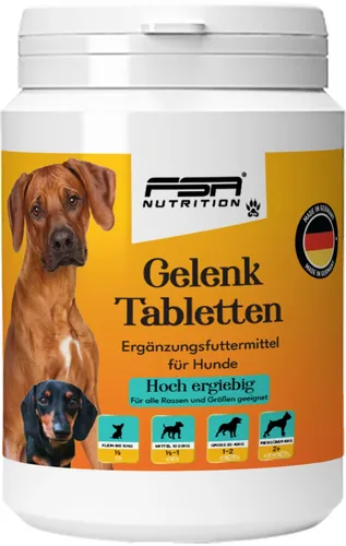 FSA NUTRITION Gelenktabletten für Hunde mit Grünlippmuschel, Gelenk Hund