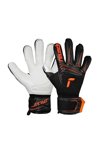 Reusch Torwarthandschuhe orange|schwarz Größe 6 - Hochwertige Torwarthandschuhe mit AirVentSystem für optimale Belüftung. Ideal für Fußballspieler, die Wert auf Komfort und Flexibilität legen.