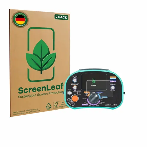 2x ScreenLeaf Displayschutzfolie für Kewtech KT63DL nachhaltig verpackt