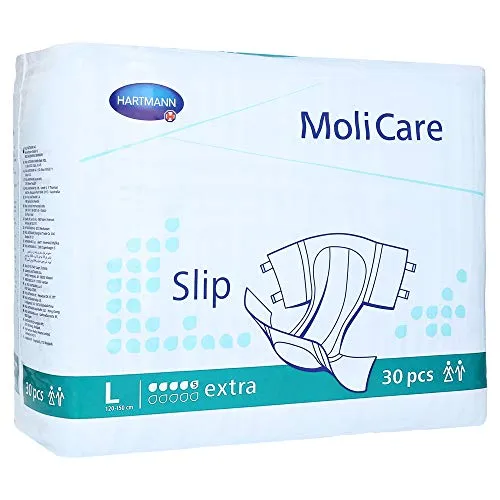 MoliCare Slip extra groß L - 30 Stück - Windeln & Pants mit MoliCare SkinGuard Technologie für trockene Haut, bietet hohen Tragekomfort, Auslaufschutz und ist dermatologisch getestet.