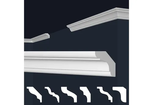marbet design Stuckleiste E-23 Maxi-Sparpaket - 400 Meter XPS Styropor - Deckenleisten für zeitlose Eleganz, aus robustem XPS Styropor, feuchtigkeitsbeständig und einfach zu montieren - ideal für jedes Zuhause.