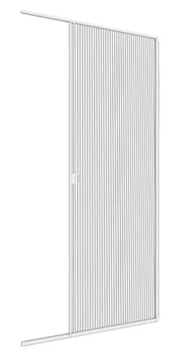 Windhager Insektenschutz Plissee-Tür Expert, 120 x 240 cm, Weiß - Praktische Fliegengittertür mit einfachem seitlichen Aufschieben für barrierefreien Zugang. Ideal für Balkon und Terrasse, platzsparend und individuell kürzbar. Hochwertige Aluminiumkomponenten sorgen für Langlebigkeit.