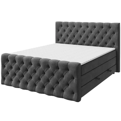 Boxspringbett Dunkelgrau 140x200 cm von Roller