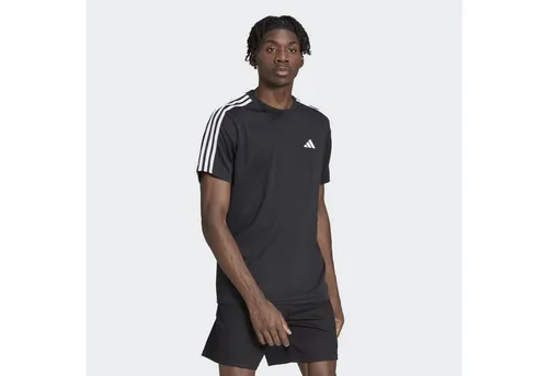 adidas Herren Train Essentials 3-Stripes Training Tee - Herren-Shirt aus 100 % recyceltem Polyester, AEROREADY-Technologie für Feuchtigkeitsmanagement und optimale Bewegungsfreiheit beim Training.