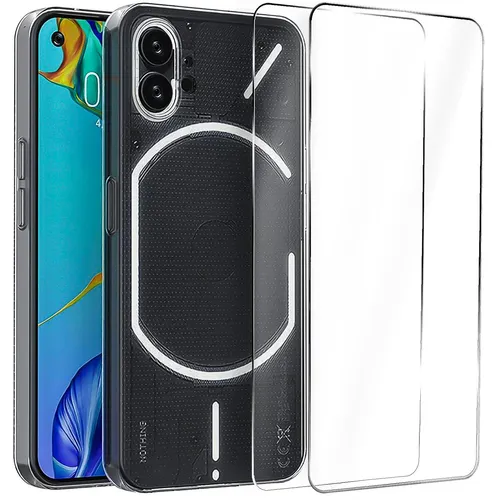 2in1 Glasfolie Display Schutz Hülle für Nothing Phone 2 Cover Case