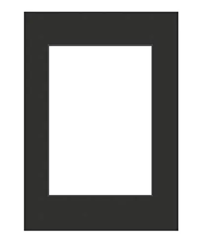 DEHA Design Passepartout Karton 42x59,4 cm (DIN A2) für Bilder im Format 29,7x42 cm (DIN A3), Schwarz