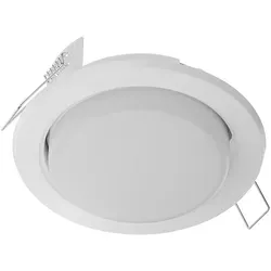 ledscom.de LED Einbaustrahler Zobe flach GX53 weiß matt rund 6,2W 509lm warm-weiß 107mm Ø Lochkreis 90mm Ø