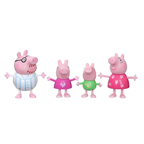 Peppa Pig Schlafenszeit bei Familie Wutz - Gesellschaftsspiel mit 4 Figuren der beliebten Peppa Pig Familie, ideal für kreative Schlafenszeit-Abenteuer für Kinder ab 3 Jahren.