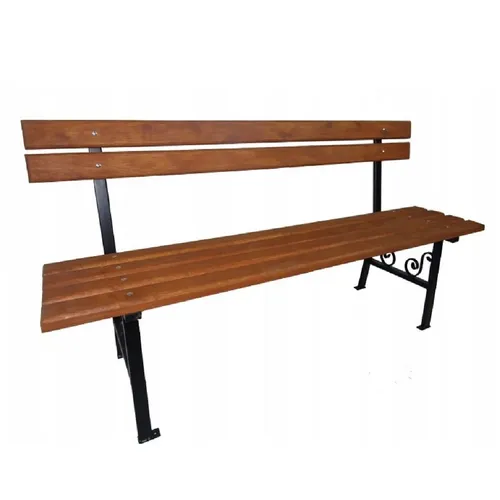 Gartenbank Stahl Sitzbank Parkbank Garten Bank Gartenmöbel Holz Lehne GENF