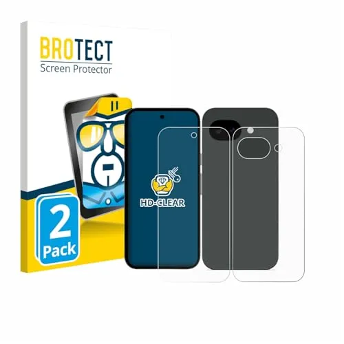 BROTECT 2 Stück Schutzfolie für Google Pixel 10a (Display+Rückseite) Displayschutz Folie Made in Germany, Ultra-Klar