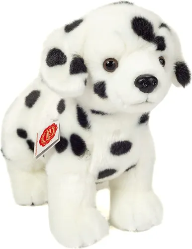 Teddy-Hermann Dalmatiner stehend 23 cm - Beige - Kuscheltiere: Flauschiger Dalmatiner aus 100% recyceltem PET, ideal zum Kuscheln und Spielen. Waschbar bei 30 Grad, sorgt für nachhaltigen Spielspaß im Kinderzimmer!