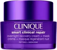 Clinique Smart Clinical Repair Overnight Cream & Mask 50 ml - Nachtpflege für intensive Faltenreparatur, fördert die Regeneration und beruhigt empfindliche Haut über Nacht. Erwachen Sie mit einem glatteren, strahlenderen Teint.