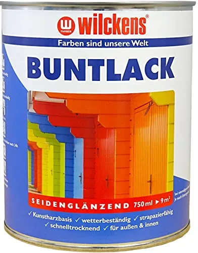 Wilckens Kunstharz Buntlack für Innen und Außen, seidenglänzend, 750 ml, RAL 8017 Schokoladenbraun