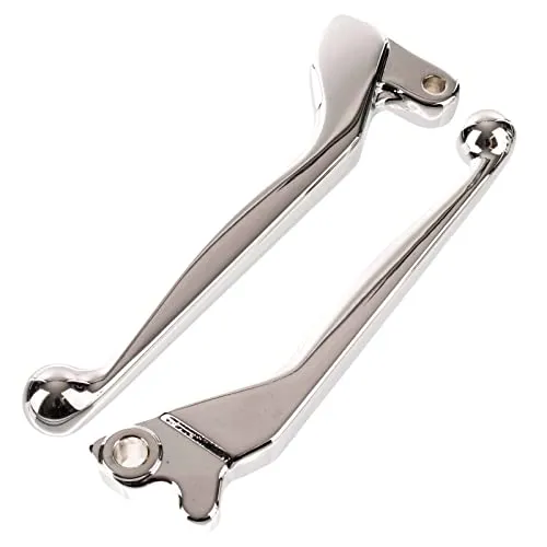 MZA Set: Brems- & Kupplungshebel, Alu-massiv, verchromt - für Scheibenbremse auf SIMSON-Basis - S53, S83, SR50, SR80