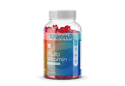 Gummily® Kinder Multivitamin Gummibärchen, 60 St., 2-Monats-Vorrat - Kinder Multi Gummies - Laborgeprüft