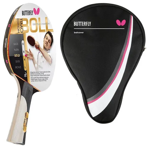 Timo Boll Gold 85020 Tischtennisschläger mit Drive Case von Butterfly