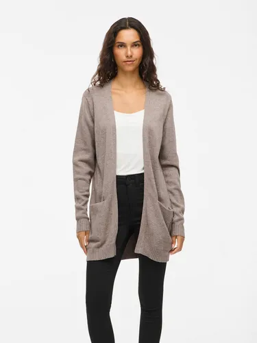 Viril Open L/S Knit Cardigan - Noos - Strickjacke für Damen von Vila, normal geschnitten mit elegantem Splitneck-Design, ideal für einen lässigen Look.
