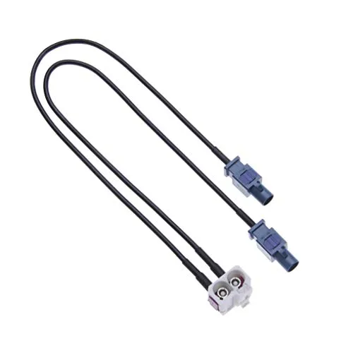 Keple Dual Fakra Auto-Antennenadapter | Doppelanschluss für Fakra-Fahrzeug, kompatibel mit Radios von V.W. Golf 5, 6, EOS, Jetta, Touareg RCD, RNS310, RNS, Radio MFD | Twin Fakra