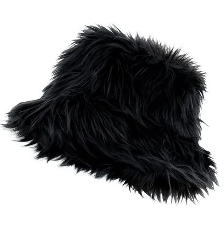 Widmann S.r.l. Kostüm Anglerhut Plüsch in schwarz