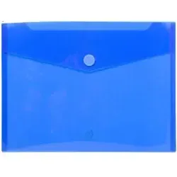 Exacompta Dokumentenmappe 56422E DIN A4 KLettverschluss PP (Polypropylen) Hoch und Quer 24,5 (B) x 33,5 (T) x 1,2 (H) cm Blau 5 Stück