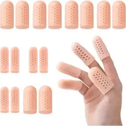 ACWOO Silikon Gel Fingerschutz Fingerlinge 16 Stück Beige