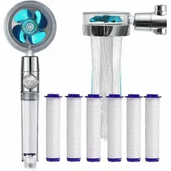 Wassersparende Handbrause mit Anti-Kalk-Funktion und 360°-Drehung