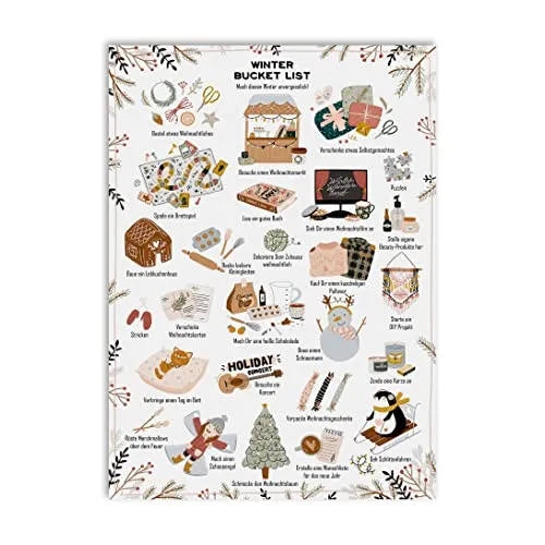 Nastami Weihnachtskarte lustig Postkarte Weihnachten Weihnachtskarten (Bucketlist)