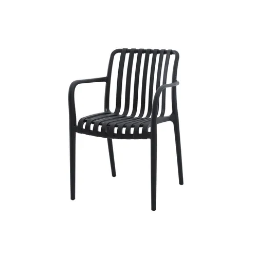 Stuhl Theresa stapelbar in schwarz von BURI