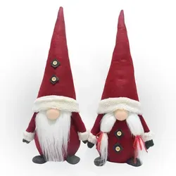 2er Set Weihnachtswichtel 50 cm hoch - Festliche Deko in Rot - Nussknacker: Bezaubernde Weihnachtswichtel im traditionellen Tomte Stil, die Glück und Gesundheit symbolisieren. Perfekte Deko oder Geschenk für eine festliche Atmosphäre!
