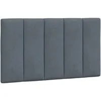 vidaXL Kopfteil Kissen, Hellgrau 80cm Samt - Kopfenden mit elegantem Linien-Design, bietet hervorragende Unterstützung und Komfort für entspannte Stunden im Bett. Mit praktischen Klettverschlüssen und vielseitiger Montage für jedes Bett geeignet.