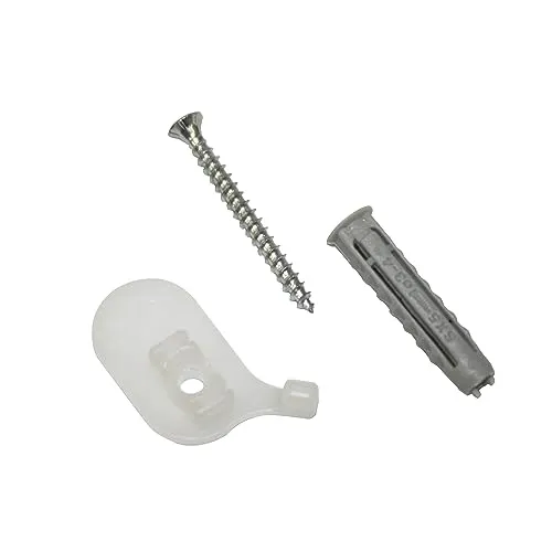 GARDINIA Deckenträger für Aluminium-Vorhangschiene, 1-läufig, Weiß, 2 Stück