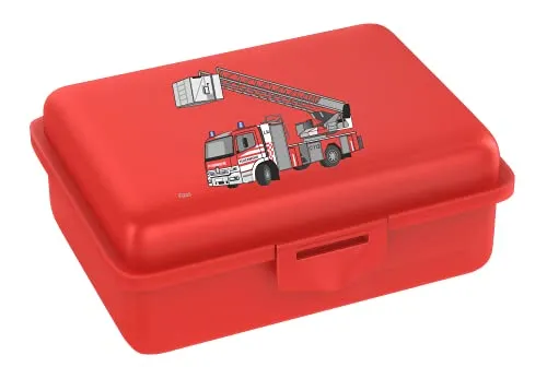 Fizzii Lunchbox (Inkl. Obst-/ Gemüsefach, schadstofffrei, spülmaschinenfest, Motiv: Feuerwehr)