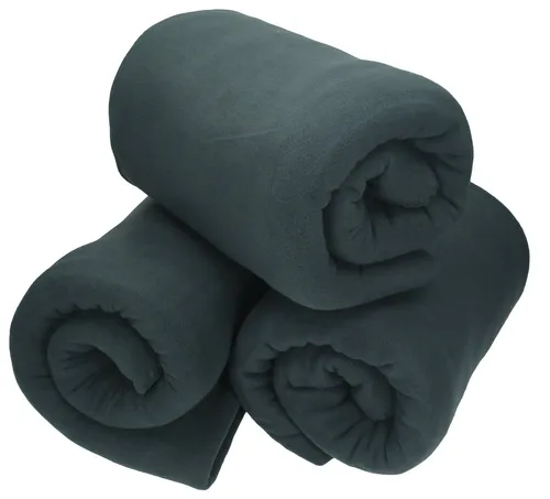 Wohndecke 3 Stück Fleecedecke Kuscheldecke Sofadecke Größe 130x170 cm, Betz, Qualität 180 g/m²