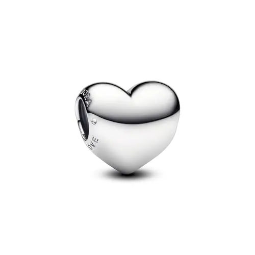 PANDORA Moments Be Love Gravierbares Herz Charm in silber von Pandora