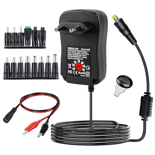 30W Universal Netzteil, Universal Netzteil Adapter, AC DC 3V 4.5V 5V 6V 7.5V 9V 12V 2.5A, Mit 5v 1a USB Port Und 14 Dc Steckern Für Electronics