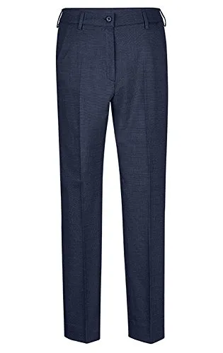 GREIFF Corporate Modern Damen Hose Marine Pinpoint 42 - Stylische Damen Hose mit 37.5 Technologie für optimalen Tragekomfort und Bewegungsfreiheit im Büro und Alltag.