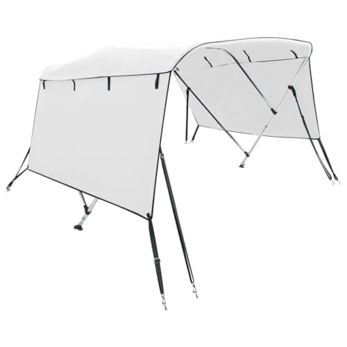 vidaXL 3 Bow Bimini Top mit Seitenteilen - Abdeckplanen für Boote, schützt effektiv vor Sonne und Wetter, langlebig aus 100% Polyester mit PU-Beschichtung und stabiler Aluminiumstruktur.