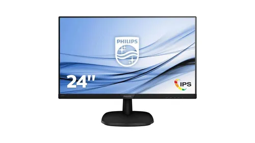 Philips V-line 243V7QDSB - 23,8 Zoll Full HD IPS Monitor mit ultraschmalem Rahmen und Flicker-Free Technologie für augenschonendes Arbeiten