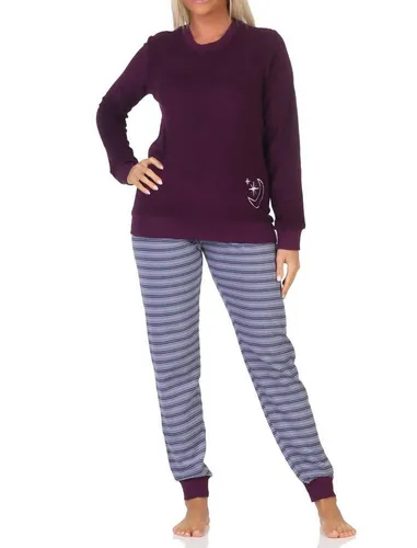 Normann Pyjama Normann Damen Frottee Schlafanzug mit Bündchen - auch in Übergrössen