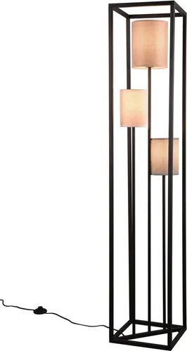 TRIO Leuchten Stehlampe ROSS 3-flammig - Stehleuchte für Flur und Wohnzimmer, 153 cm hoch, mit wechselbaren Leuchtmitteln, warmweiß bis kaltweiß und praktischen Fußschalter.