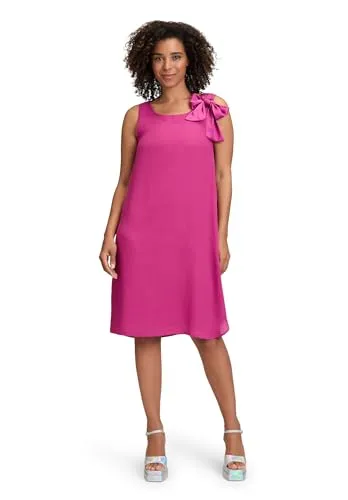 Cartoon Damen Chiffonkleid mit Schleifenknoten 40, Festival Fuchsia - Freizeitkleid für Damen mit femininen Design und hohem Tragekomfort – ideal für entspannte Sommermomente und vielseitig kombinierbar.