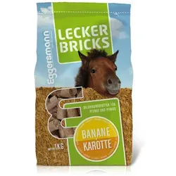 Eggersmann Lecker Bricks Banane & Karotte | 1kg Pferdesnack von Heinrich Eggersmann Futtermittelwerke GmbH