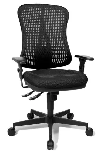 Topstar Head Point SY Bürostuhl - Ergonomischer Bürostuhl mit höhenverstellbarer Rückenlehne, Lordosenstütze und Muldensitz für hohen Komfort, ideal für bis zu 8 Stunden tägliche Nutzung.